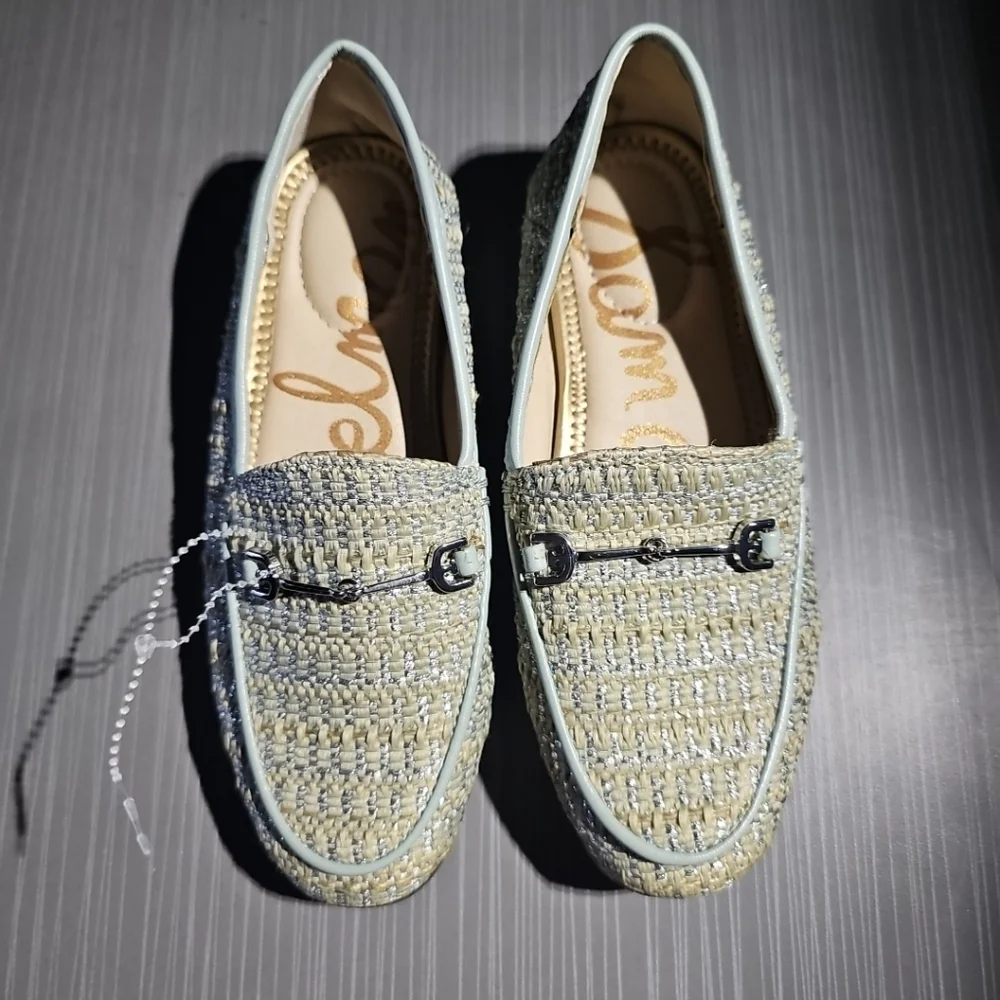 Sam Edelman Loraine Mini Girl's‎ Loafers Size 13M Tide Blue Tweed NWOB Condition